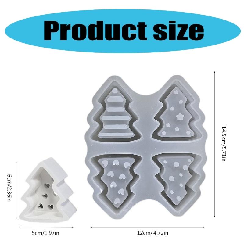 Flexible Silicone Mold for Night Lamp Festival Decoration Mold Christmas Tree Candle Holder Mould Jewelry Making Tool