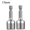 2PCS 6-13mm Impact Socket Magnetic Nut Screwdriver 1/4in Hex Shank Electric Drill Bit For Power Drills Cordless Magnetic Drivers