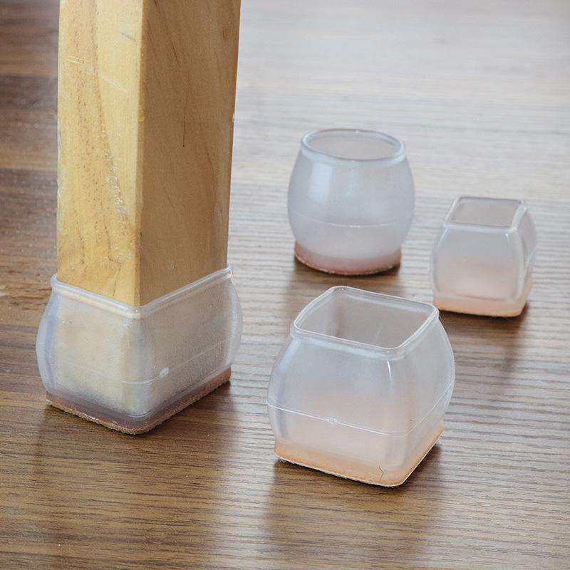 Non-slip Silent Chair Leg Covers: Thickened, Wear-Resistant Pads for Tables and Stools