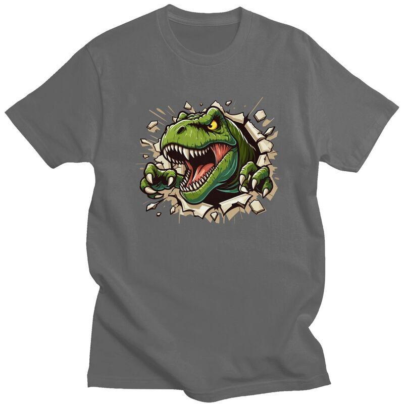 Custom Wild Trex Dinosaur Roars T Shirt Men Pure Cotton Tshirt Tees Fashion Tshirts