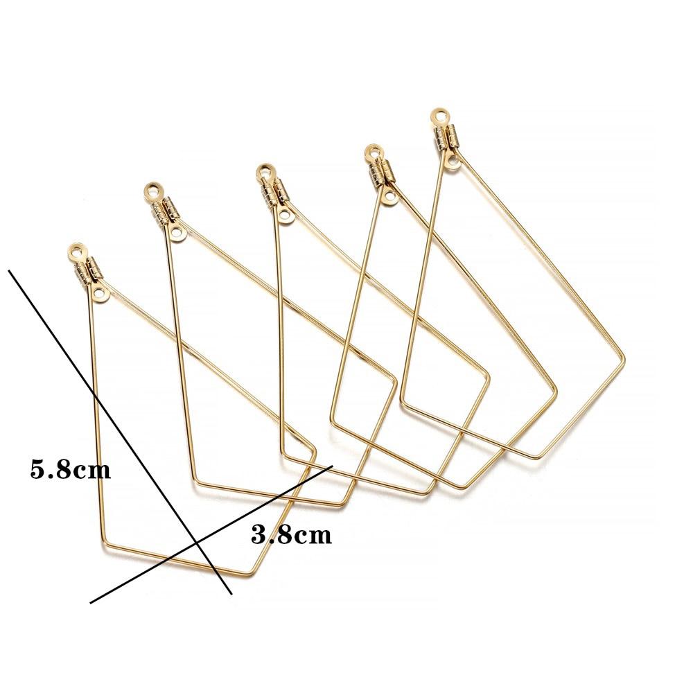 

10/20 шт. Сережки з нержавіючої сталі Підвіски Аксесуари своїми руками Золотий колір Геометрична форма Шарм для виготовлення ювелірних виробів Фурнітура