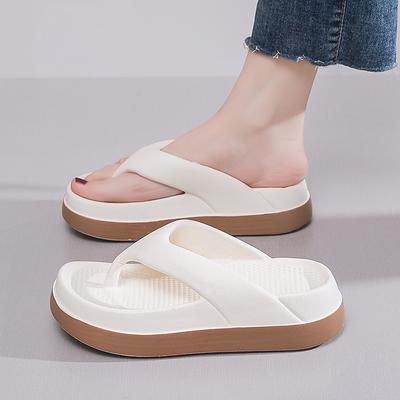 Damen Flip Flops Beliebte Design Schuhe Lässige Plateausandalen Rutschfeste Outdoor-Hausschuhe Mit Flachen Sandalen