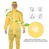 3085T Yellow Protective Coverall Anti Static Chemical Acid Alkali Oil Protection Suit(XXL)