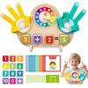 Jucării Montessori pentru Copii Manipulative Matematice cu Ceas Blocuri Numerice Carduri pentru Numărare pe Degete Jucării Educaționale Preșcolare
