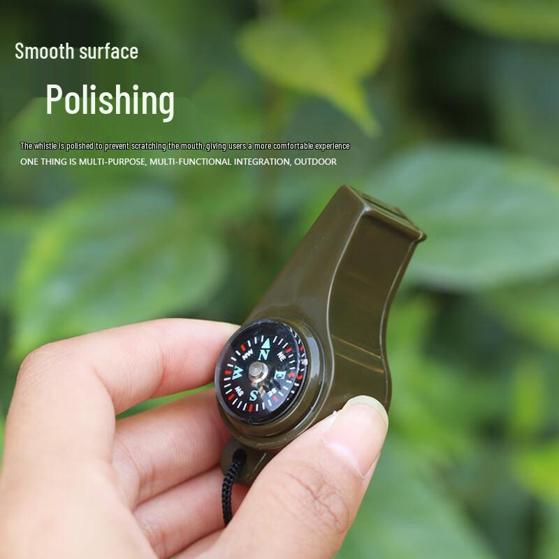 OIMG 3-in-1 Outdoor Survival Whistle with Compass and Thermometer