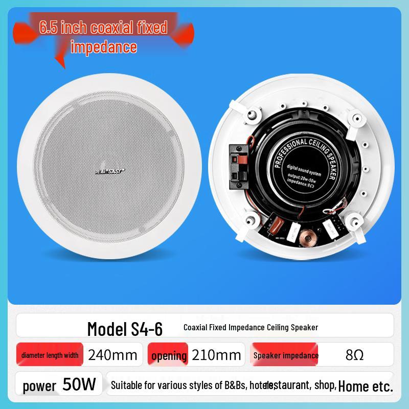 SAST S4-6 6.5-inch Coaxial In-Ceiling Speaker (CN version)