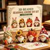 DIY 3D Gnome Bead Embroidery Kits Complete Accessories Beadwork Crafts Kit Cute Bead Craft Set for Teens Girls Women Enthusiasts