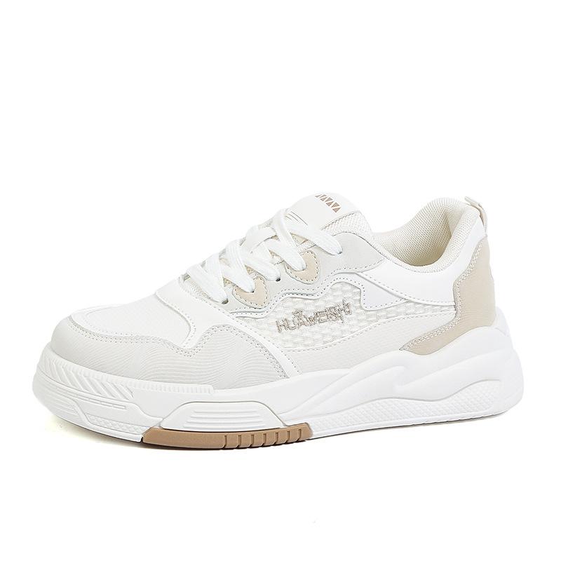 Pantofi Albi Mici Pantofi cu Talpă Moale cu Top Scund Pantofi de Nișă cu Talpă Groasă pentru Femei Pantofi Versatili Casual Sport Pantofi de Board