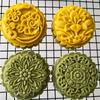 Plastic Mooncake Stamp Cute Flower Shape Mooncake Mold Festival DIY Hand Press Mooncake Cutters Pastry Decorating Gadget