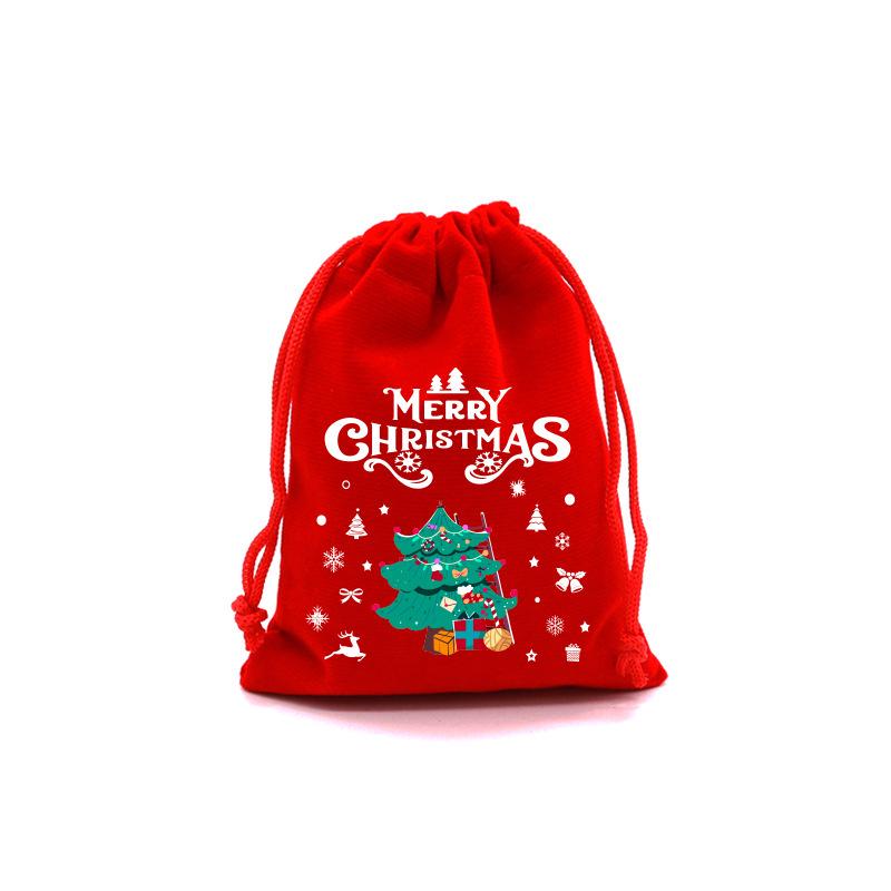 Christmas Candy & Apple Gift Bags - Red Snack Packaging