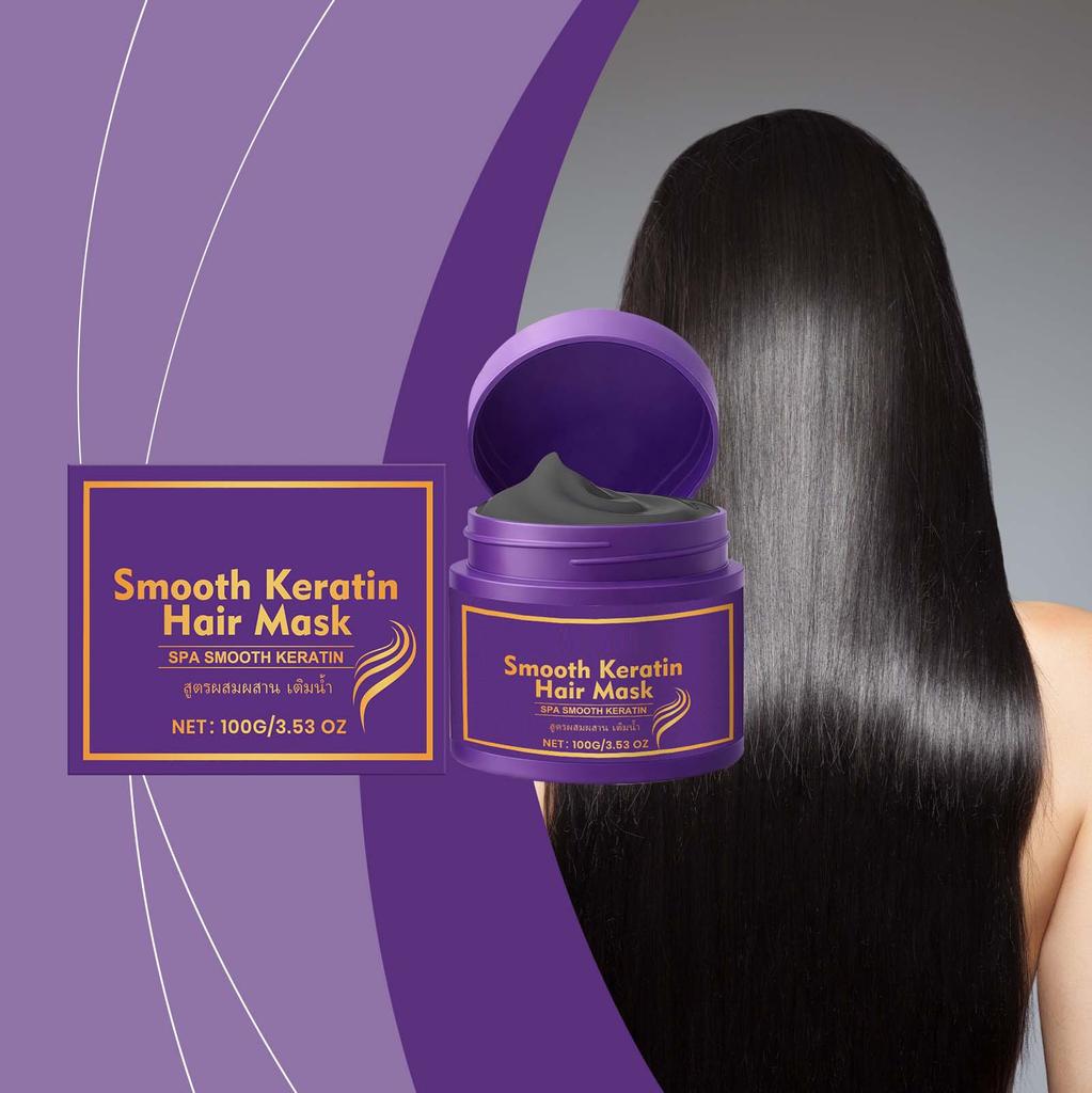Keratin Care Hair Mask, Moisturizing And Softening Hair Mask, Nourishes Dry Hair And Makes It Naturally Smooth And Shiny