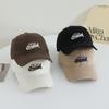 New High quality Embroidered Letter Baseball Cap for Girls' Japanese Wide Brim Slim Soft Top Hat Pure Cotton Versatile Duck Tongue