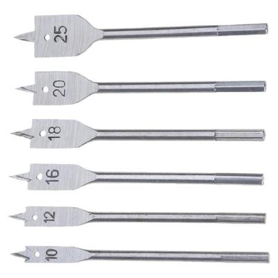 6Pcs Wood Plate Opener Electric Hand Drill Hexagonal Shank Carpenters Bit Woodworking Drill Bit for Screwdriver
