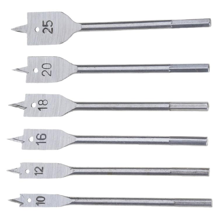 6Pcs Wood Plate Opener Electric Hand Drill Hexagonal Shank Carpenters Bit Woodworking Drill Bit for Screwdriver