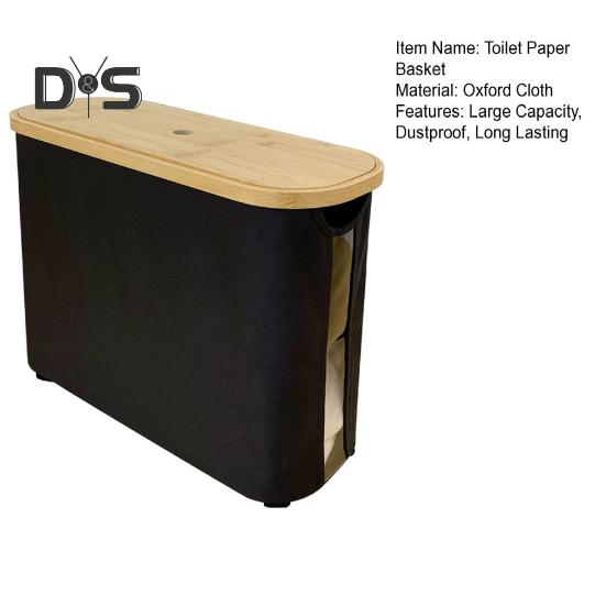 Toilet Paper Storage Basket Organizer with Lid Dustproof Large Capacity Bathroom Toilet Paper Storage Organizer Free Standing Holder