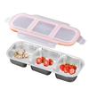 Snack Pack Containers Stackable Reusable Fruit Box With Divider Multi Compartment Leakproof Silicone Sealed Food Storage For