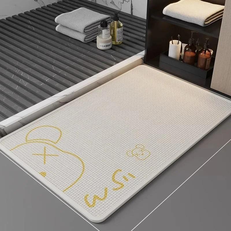 quick-drying bathroom absorbent floor mat at the door, non-slip
