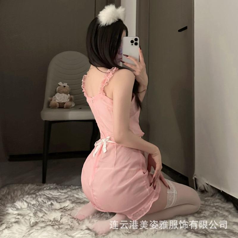 Sex Uniform Maid Cosplay Sexy Sweet Cute Skinny Perspective Pure Lust Maid Apron Teen