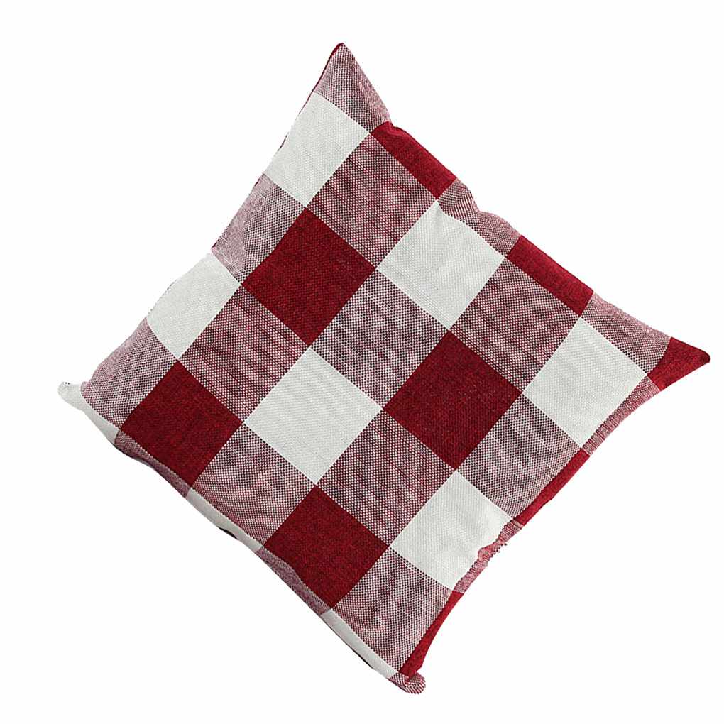 Cushion Cover ple Grid Checks Pattern Office Home Sofa Car Throw Pillow Case
