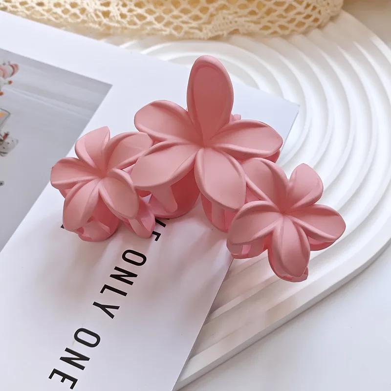 Korean Fashion Gradient 12cm Flower Hair Clip For Women Sweet Hairpins Hair Claws Crab Clamp Barrettes Hawaiian Hair Accessories