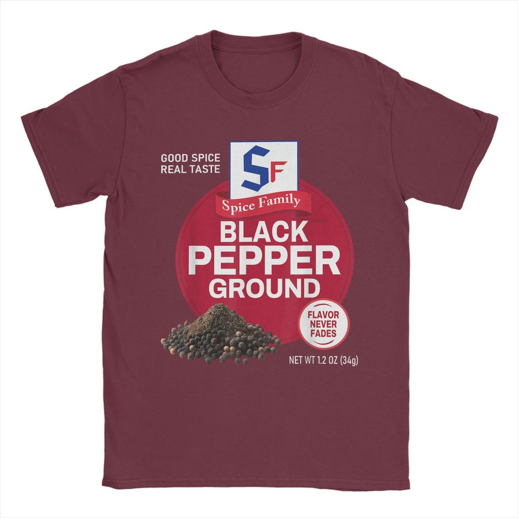 Black Pepper Ground Spice Group Family Matching Halloween T-Shirt Summer T-Shirts Man Oversize Top Tees Short Sleeves Tops