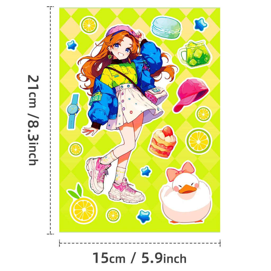 6 Fotek/balení Dívčí srdce Mix and Match Oblečení Puzzle Samolepky Mašle Prvky DIY Dekorace Pouzdra na Mobilní Telefon