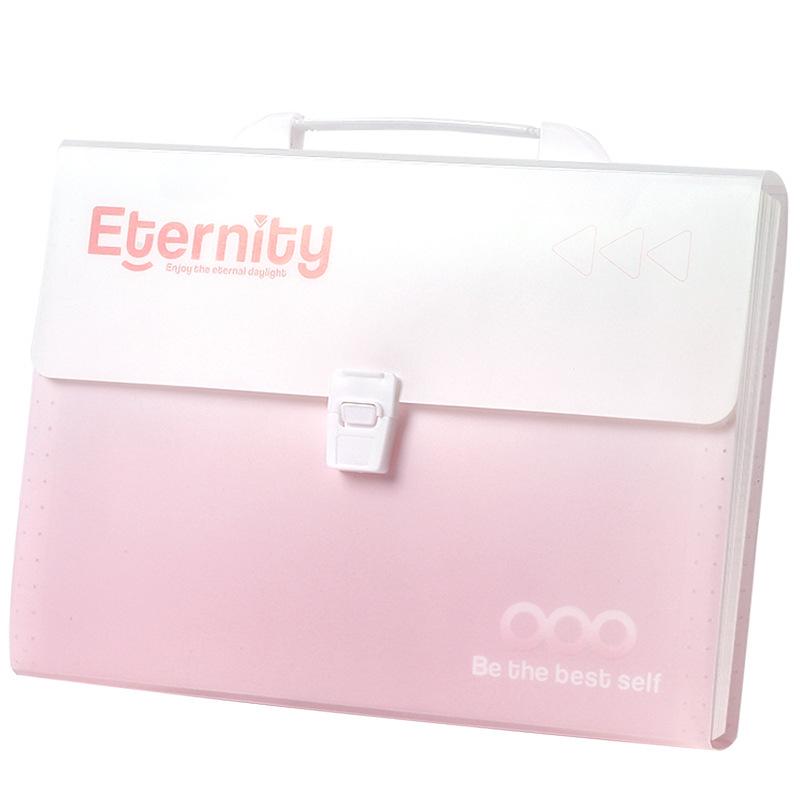 13-Layer Accordion Student Bag, Document Holder with Handle, Large Capacity File Folder, Subject Classification.