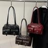 2025 Winter Retro PU Leather Double Pockets Underarm Bags For Women Y2K New Korean Fashion Female Shoulder Bag Stylish Handbags