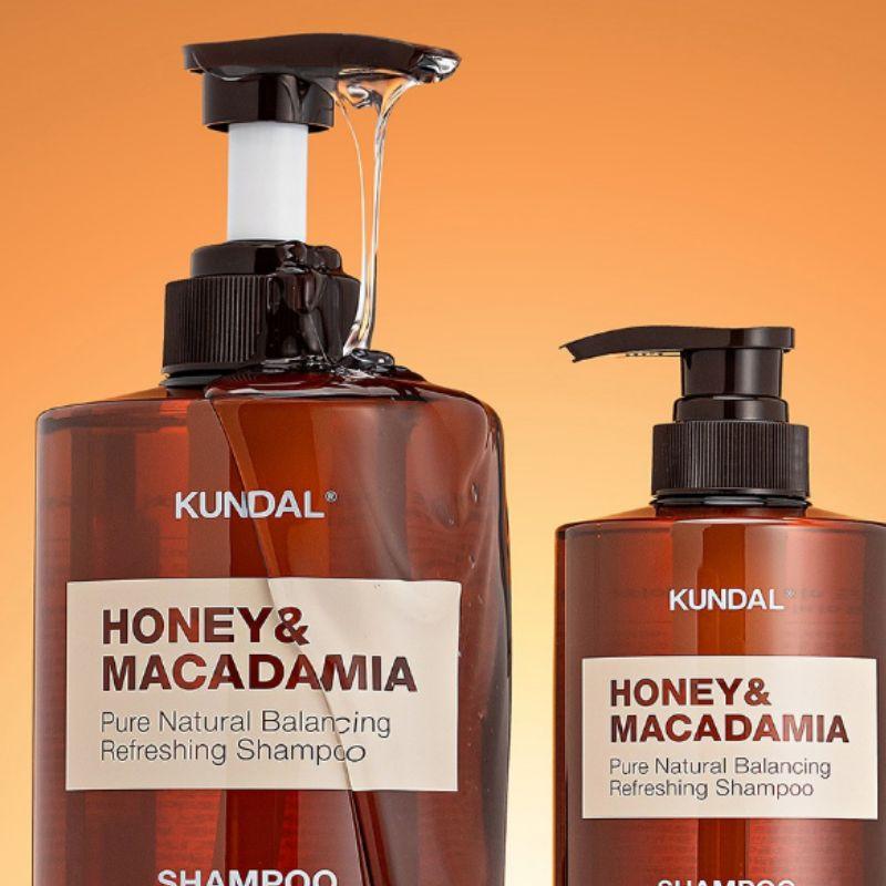 KUNDAL Honey and Macadamia Nature Shampoo Clean Soap Scent Nourishing Moisturizing Shampoo 500ml
