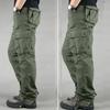 Autumn and Winter Thick Casual Pants Men's Plus Size Overalls Cotton Casual Pants Men