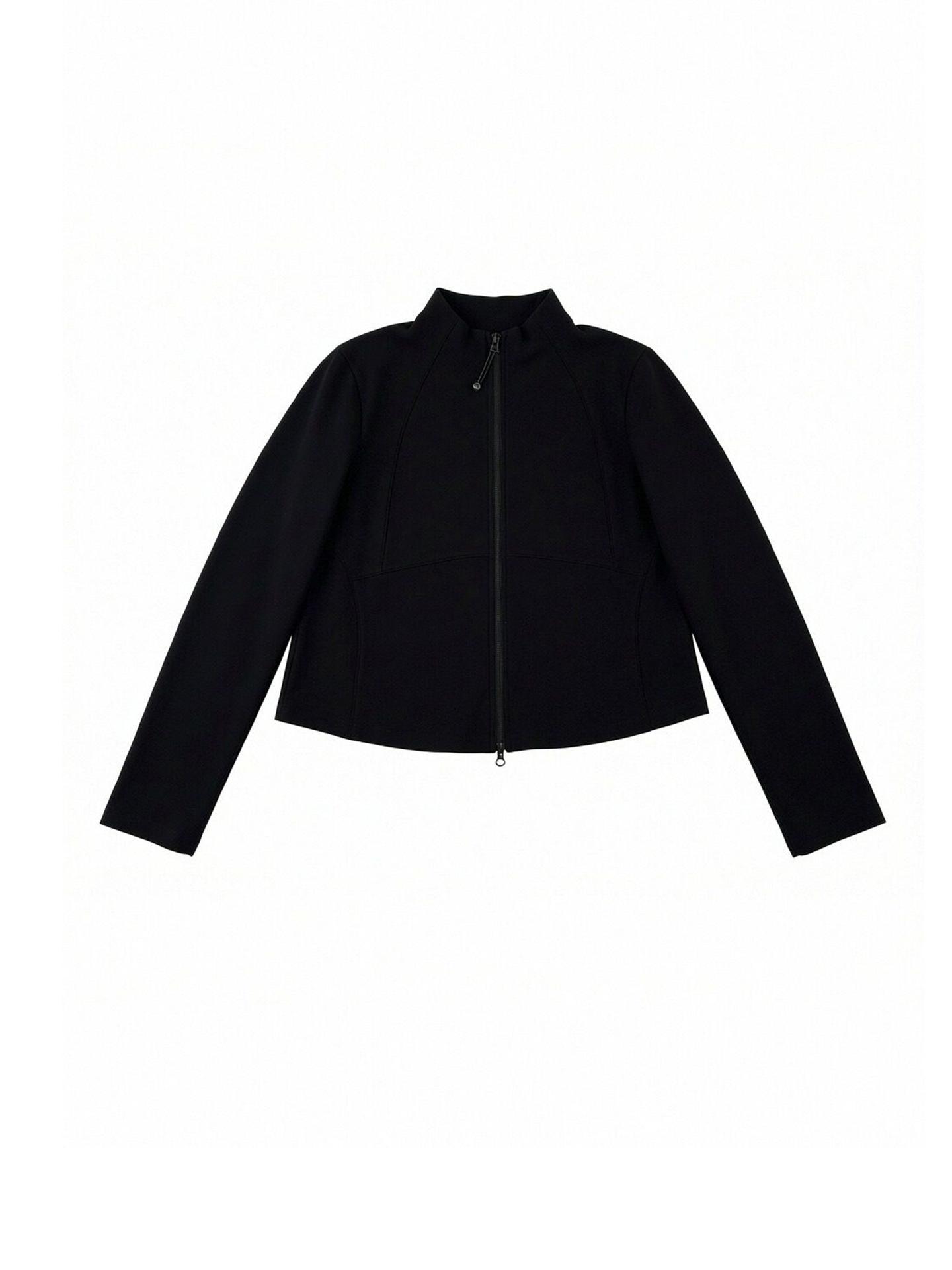 

Plus Size Women s Retro Slim-Fit Sporty College Jacket - Early Spring 2026 4XL (180-200 jin) чорний