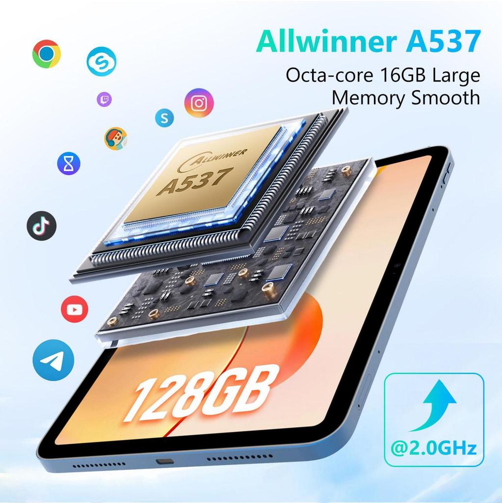 G-tab PAD10 PRO NEO 10.1"Android Tablet for Home learning,6580mAh High Capacity battery,2.0GHz Octa-core processor,2.4G/5G Dual Band Wi-Fi.