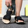 Men's Summer Casual Leather Outdoor Sandals Breathable Lightweight TPU Upper Rubber Outsole Fashionable Beach Shoes
