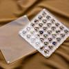 Acrylic Magnetic Seashell Storage Box 64/100 Grids Seashell Display Case Small Craft Bead Jewelry Organizer Rock Collection Box