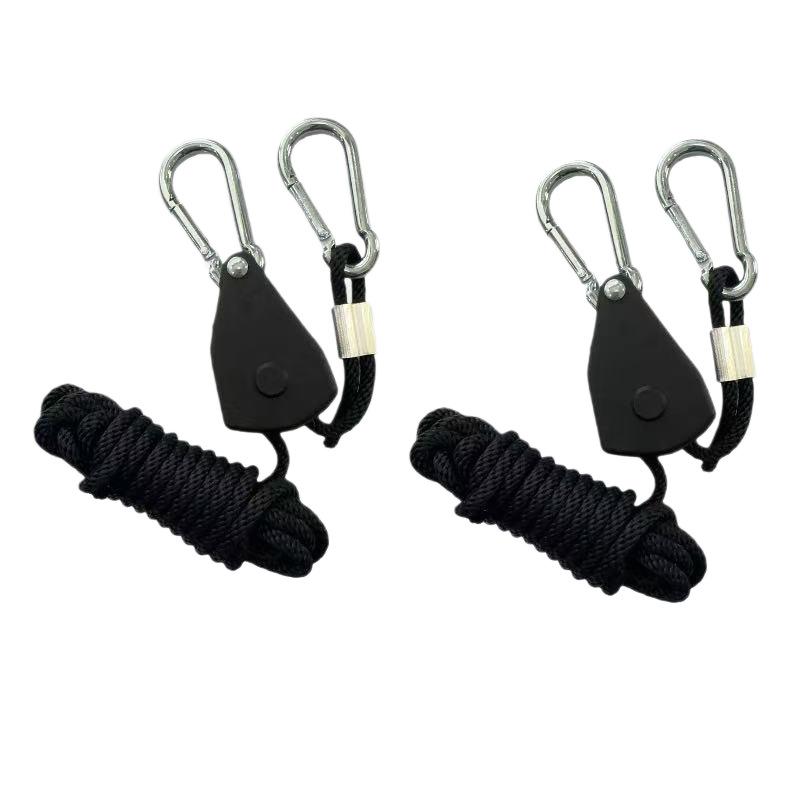 1/8 Metal Wheel Lamp Lanyard Pulley Buckle Tensioner for Outdoor Tent Ropes
