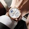 Casual Business Leather Watch For Men Fashion Military Sports Chronograph Clock Male Waterproof Luminous Quartz Wristwatch
