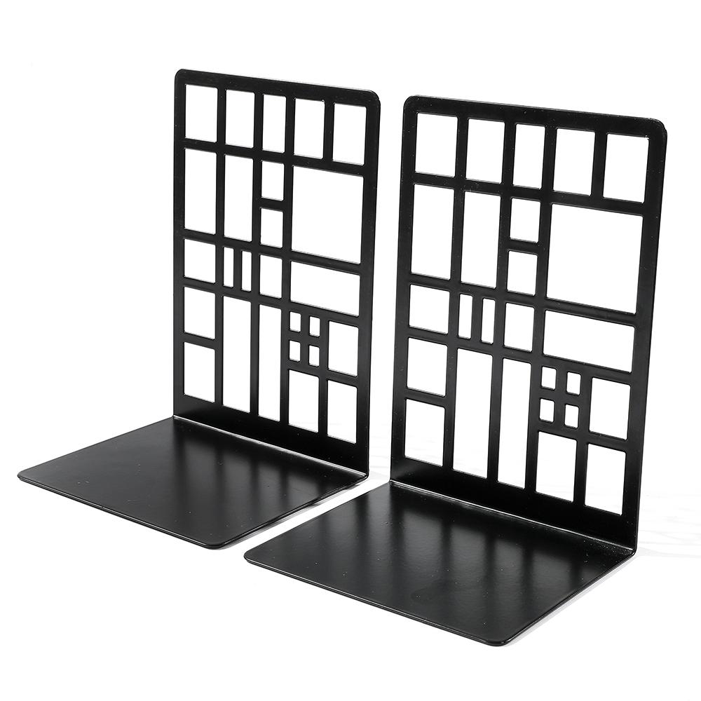 2pcs Bookcase Railing Book End Bookcase End Heavy Duty Book End Storage Bookcase Home Book End Book Holder Iron Bookcase