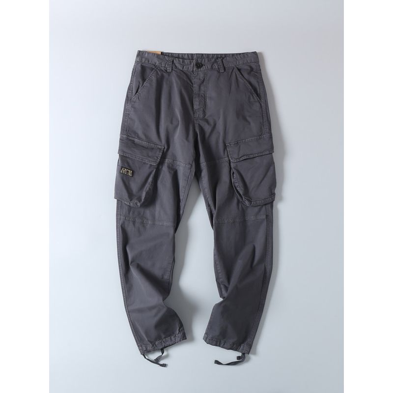 Export Export Tail Goods Spring & Fall Outdoor Multi-Pocket Cargo Pants Men's Fashion All-Match Pure Cotton Washed Loose Casual Pants