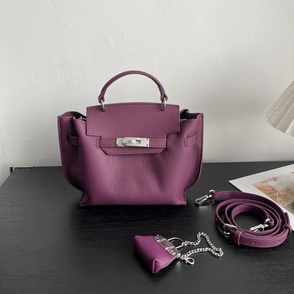 Oberste Schicht Rindsleder 2025 Neuer Stil Damen Einzelfach-Taschen * Inklusive hochwertigem Leder Große Kapazität Schlichtes Design