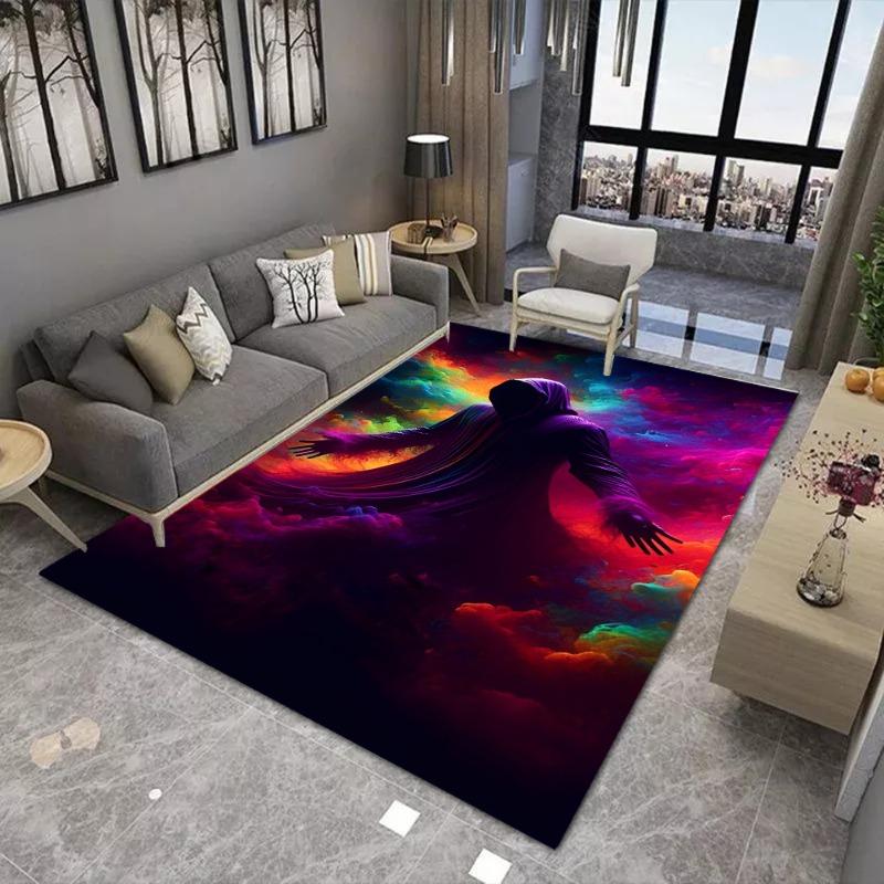 Scythe of Death Printing Large Area Rug Non-Slip Wear-resistant Carpet for Living Room Bedroom Soft Floor Mat Home Decor Fashion