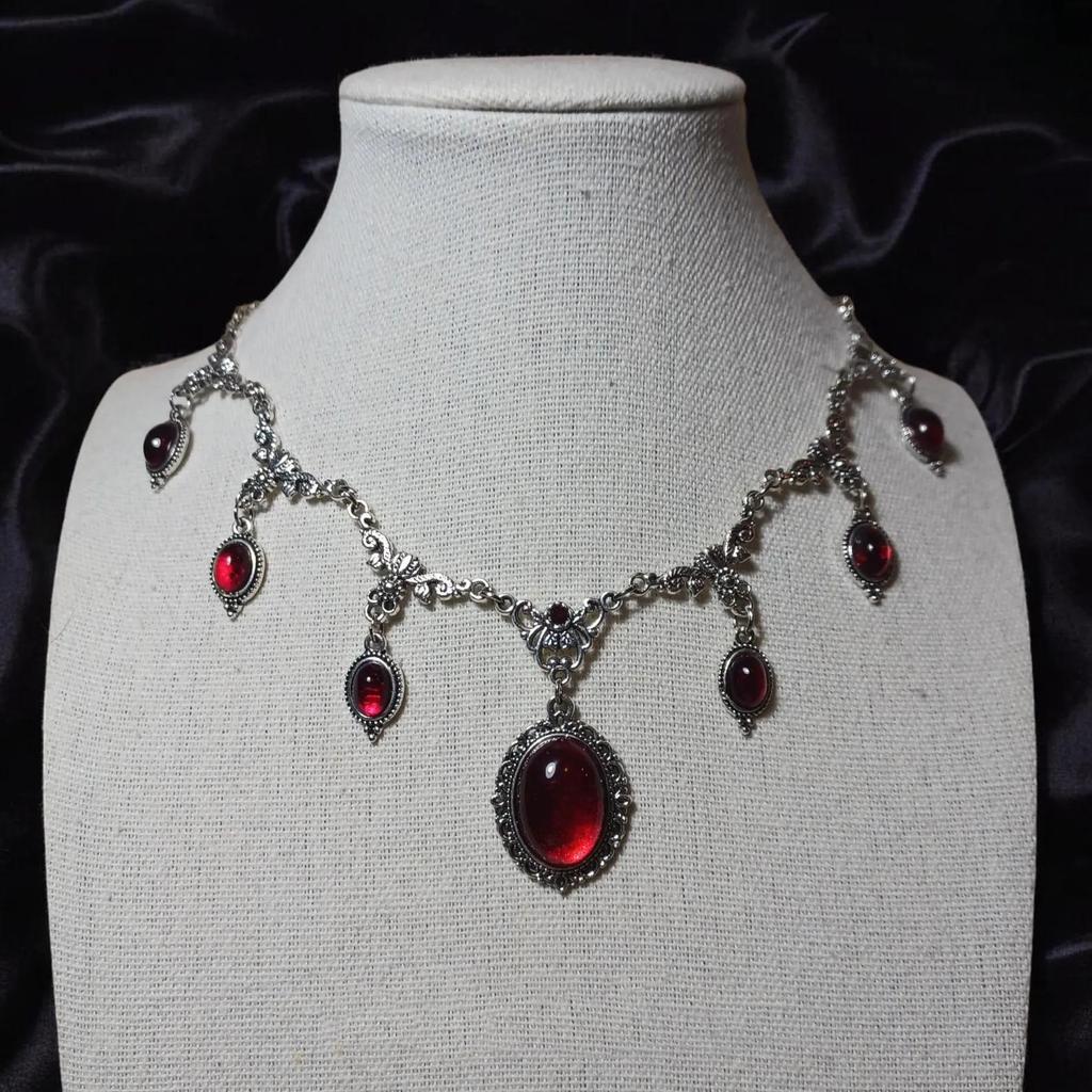 Vampire Cameo Choker, Gothic Jewelry, Victoria, Retro, Butterfly, Blood Drop, Pagan, Witchcraft, Alternative, Necklace for Women