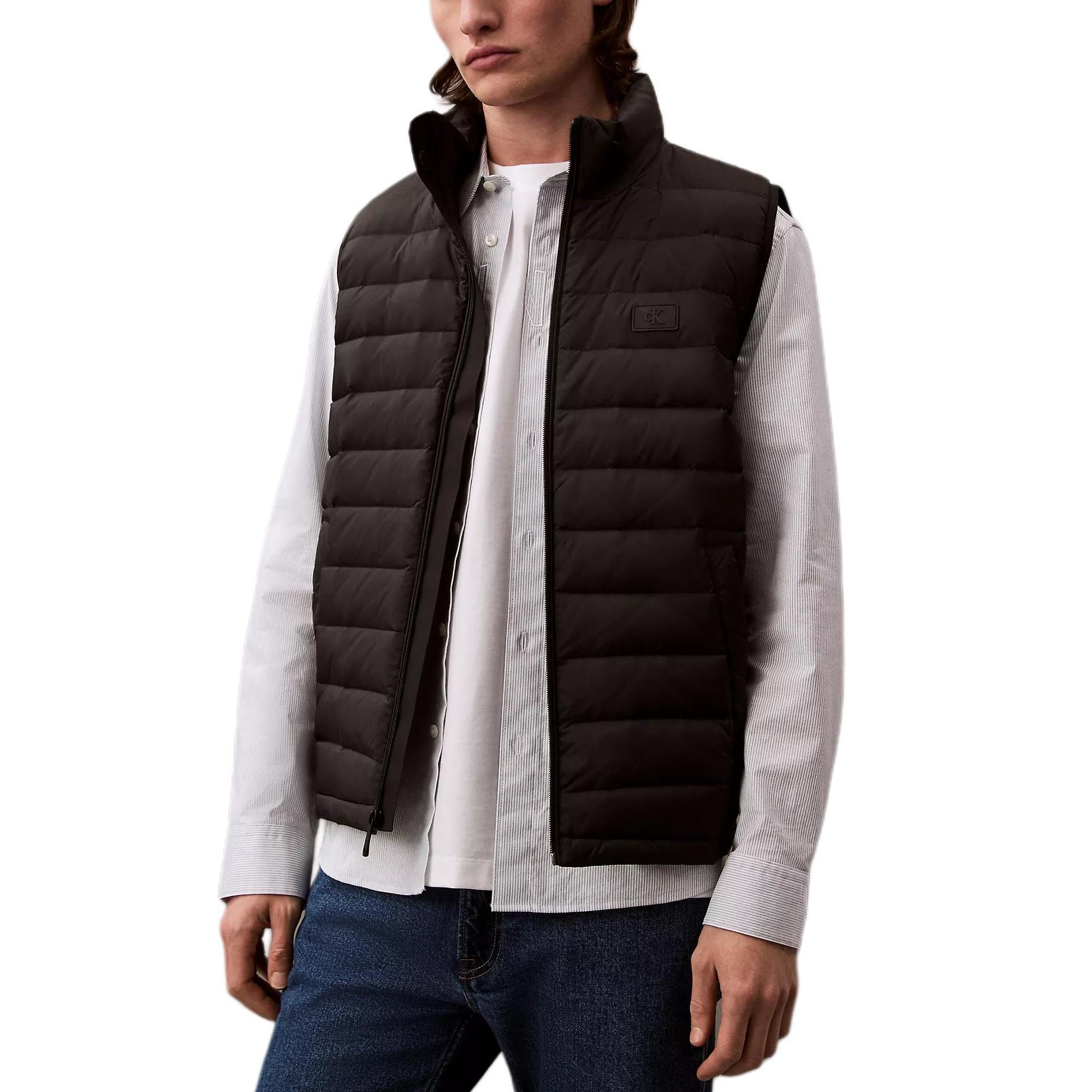 

Calvin Klein Waterproof Stand Collar Warm Comfortable Casual Solid Vest Men vests Black 4RB545G-001 XS