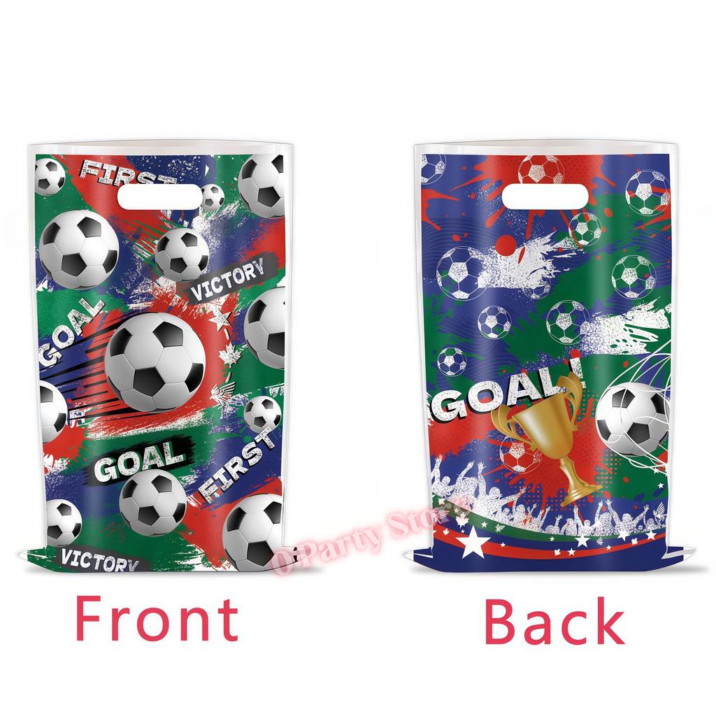 Football Party Gift Bags Soccer Candy Packaging Bag Handbag Kids Boys Soccer Birthday Party Decor Football Match Party Supplies