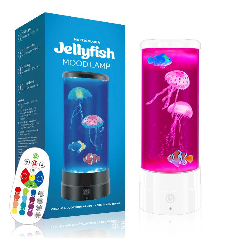 

LED Jellyfish Night Light: USB-Powered Bedside Table Lamp for Home & Bedroom, Perfect for Atmosphere & Christmas Decor Type-C 5V