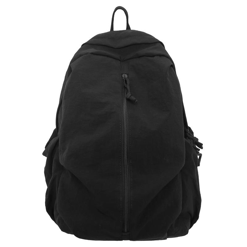 School bag Korean version ins style simple junior high school student computer school bag solid color travel backpack versatile casual backpack