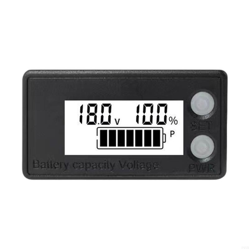 Low Power Consumption Electric Monitor with Clear Battery Percentage Readout Digital Voltmeter for 8 To 100V Systems
