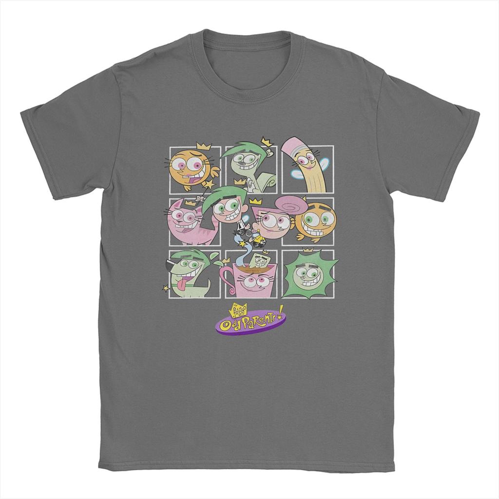 The Fairly Oddparents Vintage Bambini Film T-Shirt Uomo 100% Cotone Fantastica T-Shirt Cartone Animato Manica Corta Merchandising Taglia Larga
