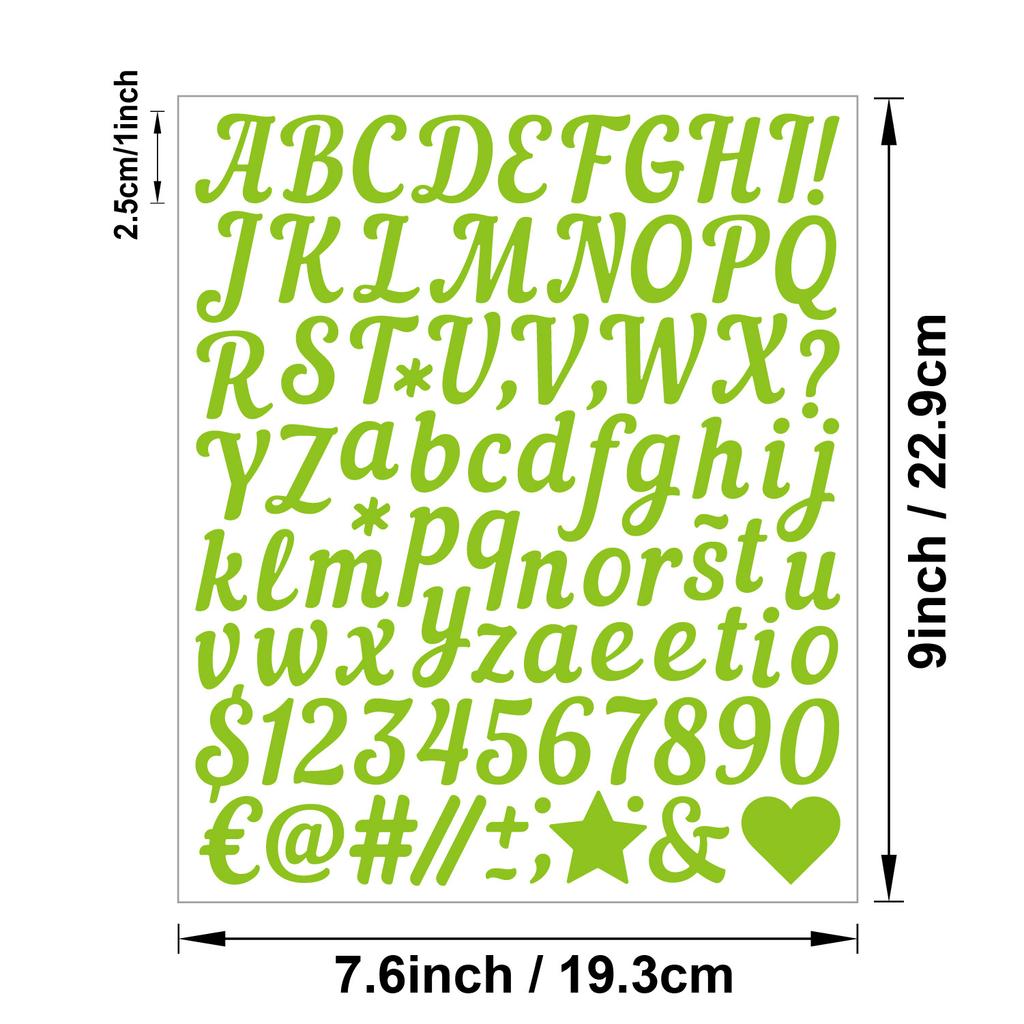 1 Inch Handwritten Letter Sticker Sturdy Multicolor Gift DIY Diary Hand Account English Alphanumeric Sticker