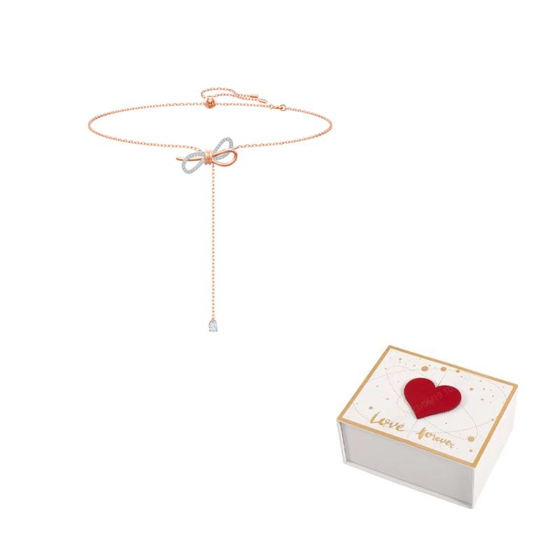 Swarovski Necklaces Womens White F-white gift box белый