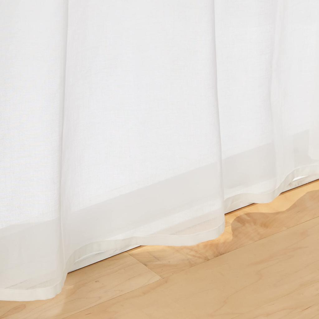 MUJI Cotton Voile Width 100 X Length 12085263 Non-Pleated Curtains, Off-White, 103cm,